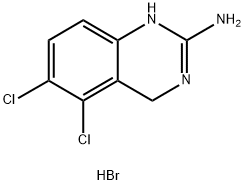 2-氨基-5,6-二氯-3,4-二氢喹唑啉氢溴酸盐 结构式