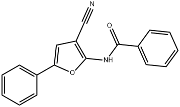 N-(3-氰基-5-苯基呋喃-2-基)苯甲酰胺 结构式