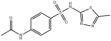 N-(4-(N-(5-甲基-1,3,4-噻二唑-2-基)氨磺酰基)苯基)乙酰胺 结构式