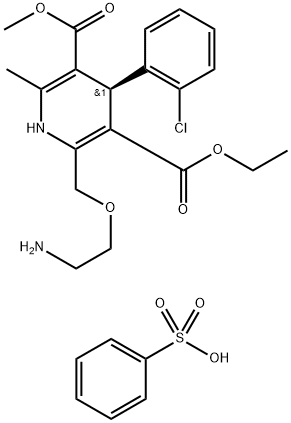 (R)-苯磺酸氨氯地平 结构式