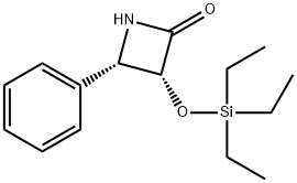 (3R,4S)-3-三乙基硅氧基-4-苯基-2-氮杂环丁酮 结构式
