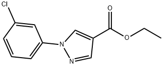 1-(3-氯苯基)-1H-吡唑-4-羧酸乙酯 结构式