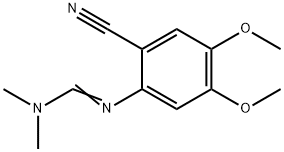 N'-(2-氰基-4,5-二甲氧基苯基)-N,N-二甲基甲脒 结构式