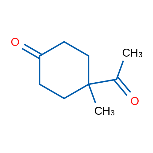 4-乙酰基-4-甲基环己酮 结构式