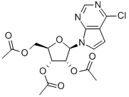 4-氯-7-(2,3,5-三-O-乙酰基-β-D-呋喃核糖基)-7H-吡咯并[2,3-d]嘧啶 结构式