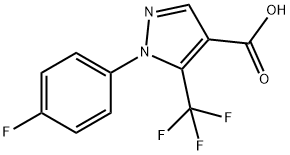1-(4-氟苯基)-5-(三氟甲基)-1H-吡唑-4-羧酸 结构式