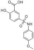 2-羟基-5-(4-甲氧基苯磺酰基)-苯甲酸 结构式