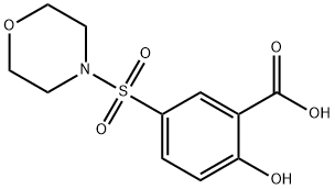 2-羟基-5-(吗啉-4-磺酰基)苯甲酸 结构式