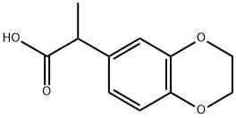 2-(2,3-二氢-1,4-苯并二噁己环-6-基)丙酸 结构式