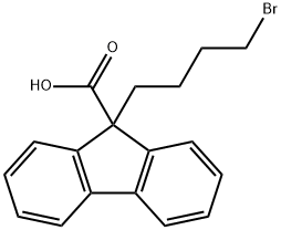 9-(4-溴丁基)-9H-芴-9-羧酸 结构式