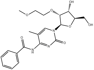 N4-苯甲酰基-2'-O-(2-乙氧基乙基)-5-甲基胞苷 结构式