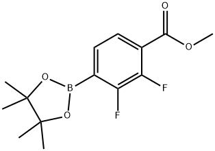 2,3-二氟-4-(4,4,5,5-四甲基-1,3,2-二氧硼杂环戊烷-2-基)苯甲酸甲酯 结构式