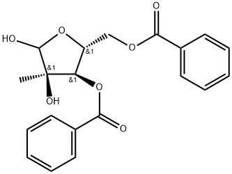 3,5-二-O-苯甲酰基-2-C-甲基-D-呋喃核糖 结构式