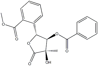 2-C-甲基-D-核糖酸-γ-内酯-3,5-二苯甲酸酯 结构式