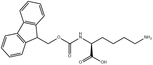 N-芴甲氧羰基-L-赖氨酸 结构式