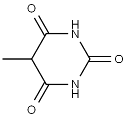 5-甲基嘧啶-2,4,6(1H,3H,5H)-三酮 结构式