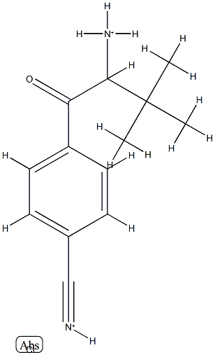 rac-4-(2-氨基-3,3-二甲基-1-氧代丁酰基)苯甲腈盐酸盐 结构式