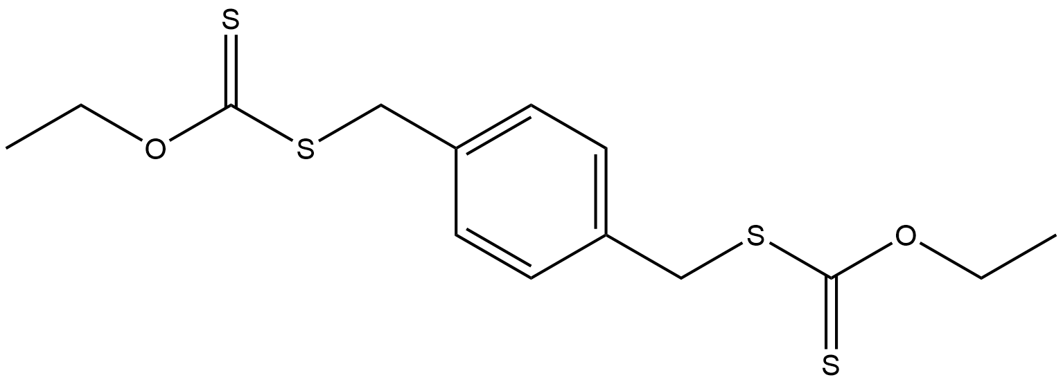 1,4-双-(乙氧基硫代羰基巯基甲基)-苯 结构式