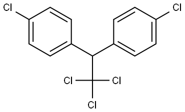 2,2-双(对氯苯基)-1,1,1-三氯乙烷 结构式