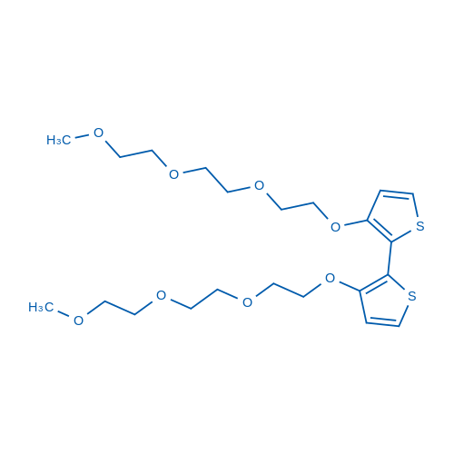3,3'-双(2-(2-(2-甲氧基乙氧基)乙氧基)乙氧基)-2,2'-联噻吩 结构式