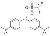 双[4-(1,1-二甲基乙基)苯基]碘鎓三氟甲磺酸盐 结构式