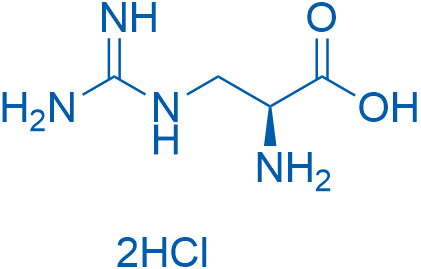 (S)-2-氨基-3-胍基丙酸二盐酸盐 结构式