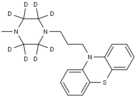 培拉嗪-d8 结构式