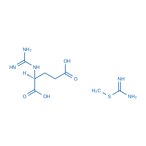 (S)-(-)-2-胍基戊二酸(S-甲基异硫脲)盐 结构式