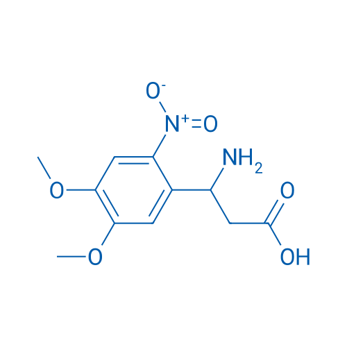 3-氨基-3-(4,5-二甲氧基-2-硝基苯基)丙酸 结构式