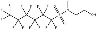 N-(2-羟乙基)-N-甲基全氟己烷磺酰胺 结构式