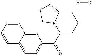 1-(2-萘基)-2-(1-吡咯烷基)-1-戊酮盐酸盐 结构式