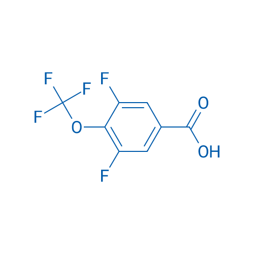 3,5-Difluoro-4-(trifluoromethoxy)benzoic acid 结构式