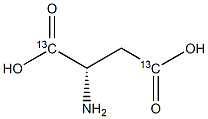 L-天冬氨酸-1,4-13C2 结构式