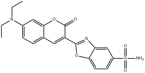 2-(7-二乙基氨基)-2-氧代-2H-1-苯并吡喃-3-基)-5-苯并恶唑磺酰胺 结构式