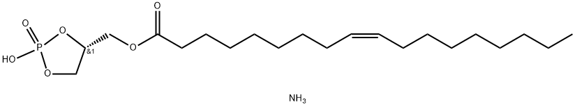 1-油酰基-sn-甘油-2,3-环磷酸酯(铵盐) 结构式