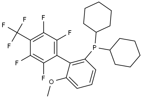 二环己基[2'',3'',5'',6''-四氟-6-甲氧基-4''-(三氟甲基)[1,1''-联苯]-2-基]膦 结构式