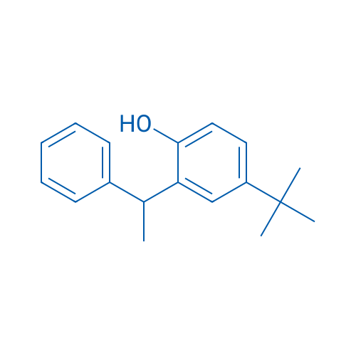 4-(叔丁基)-2-(1-苯基乙基)苯酚 结构式