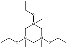 1,3,5-三甲基-1,3,5-三乙氧基-1,3,5-三硅代环己烷 结构式