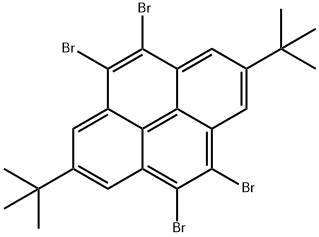 2,7-二叔丁基-4,5,9,10-四溴芘 结构式