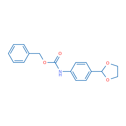 N-Cbz-4-(1,3-二氧戊环-2-基)苯胺 结构式