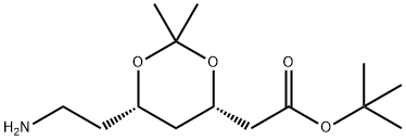 2-((4S,6S)-6-(2-氨基乙基)-2,2-二甲基-1,3-二噁烷-4-基)乙酸叔丁酯 结构式