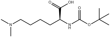 N-Α-叔丁氧甲酰基-N-Ε-二甲基-L-赖氨酸 结构式