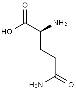 L-谷氨酰胺 结构式