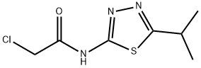 2-氯-N-(5-异丙基-1,3,4-噻二唑-2-基)乙酰胺 结构式