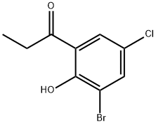 1-(3-溴-5-氯-2-羟基苯基)-1-丙酮 结构式
