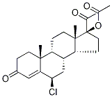 6β-氯-17α-乙酰氧基黄体酮 结构式