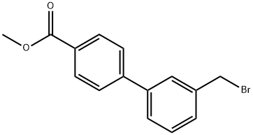 3'-溴甲基联苯-4-羧酸甲酯 结构式