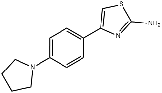 4-[4-(1-吡咯烷基)苯基]-1,3-噻唑-2-胺 结构式