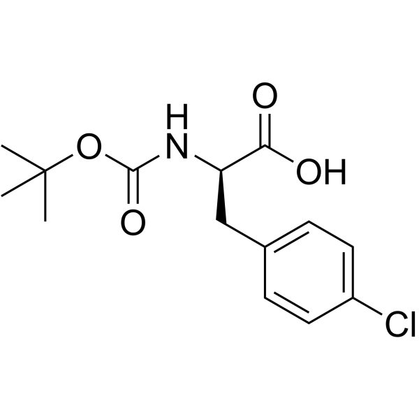 BOC-D-4-氯苯丙氨酸 结构式