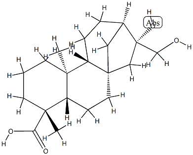 ENT-16β,17-二羟基-19-异贝壳杉烷酸 结构式